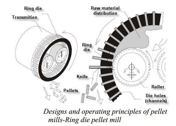 Принцип работы гранулятора с кольцевой матрицей
