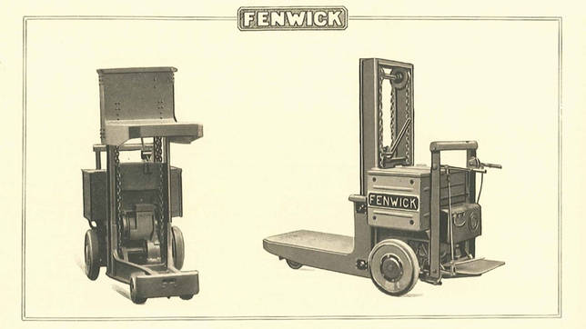 Первый складской штабелёр, выпущенный французской компанией Fenwick