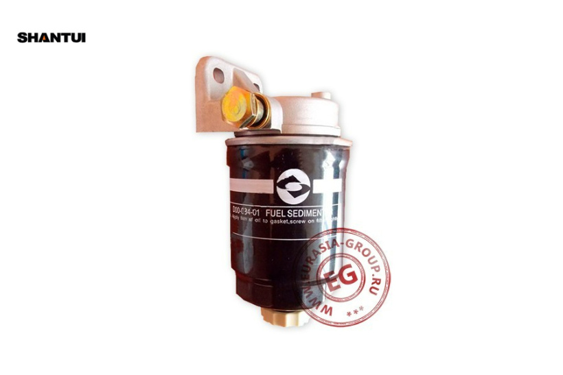 Фильтр топливный грубой очистки с кронштейном для бульдозера SHANTUI SD16 D00-034-01