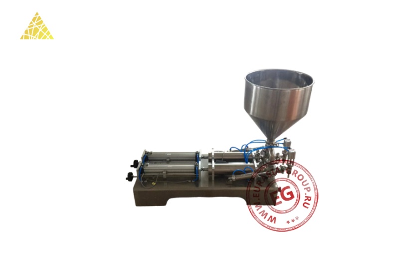 Горизонтальный двухголовочный дозатор для жидкой и пастообразной продукции DG-2500