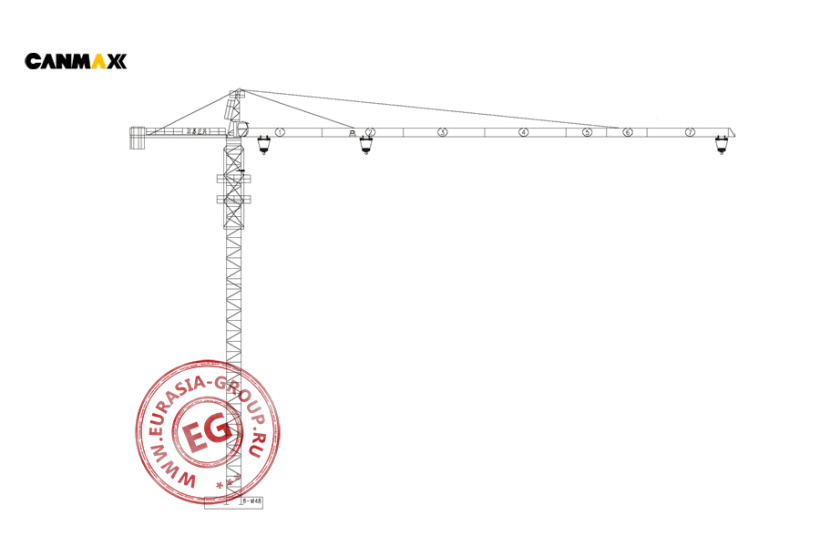 Башенный кран CANMAX QTZ80 (TC6010-6t)