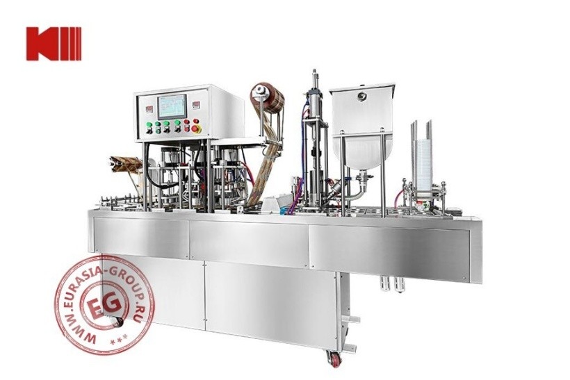 Автоматическая машина линейного типа для наполнения и запайки стаканов BHJ-2