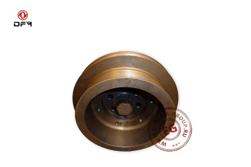Шкив коленвала (одноручьевой, под шпонку) для автобуса Dong Feng 6600 4102B.03.10