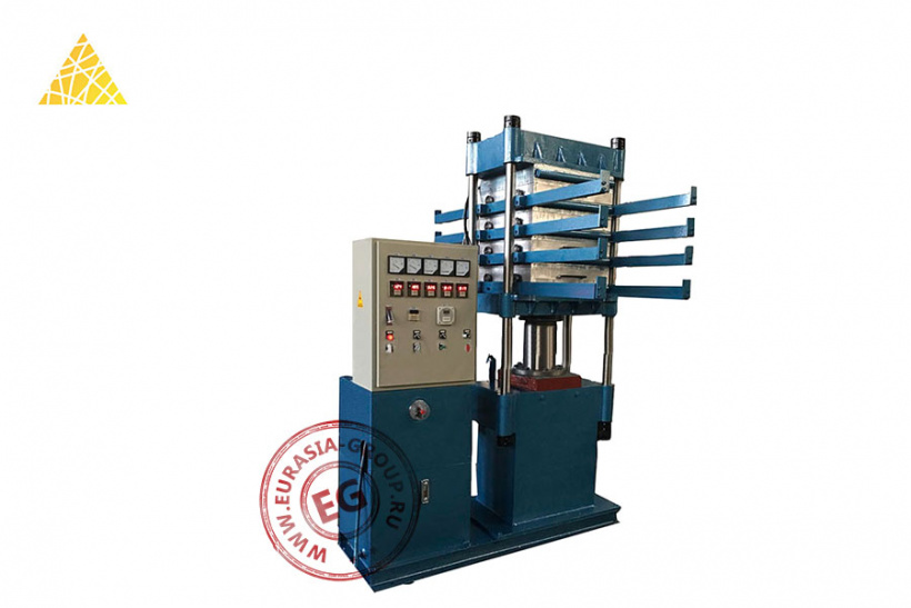 Пресс для вулканизации плитки из резиновой крошки 80T550*550*4