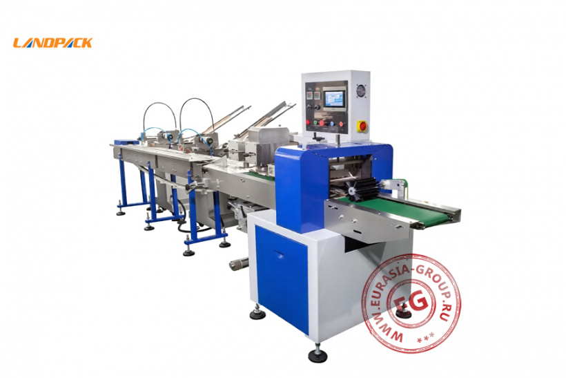 Станок для упаковки одноразовых столовых приборов в пакет флоу-пак LP-350X