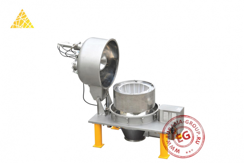 Центрифуга с фильтрующим мешком и нижним ножевым съёмом осадка PLD1000