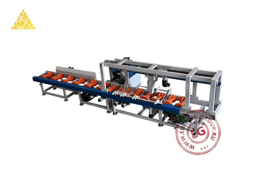 Торцовочный станок транспортером подачи Delishi