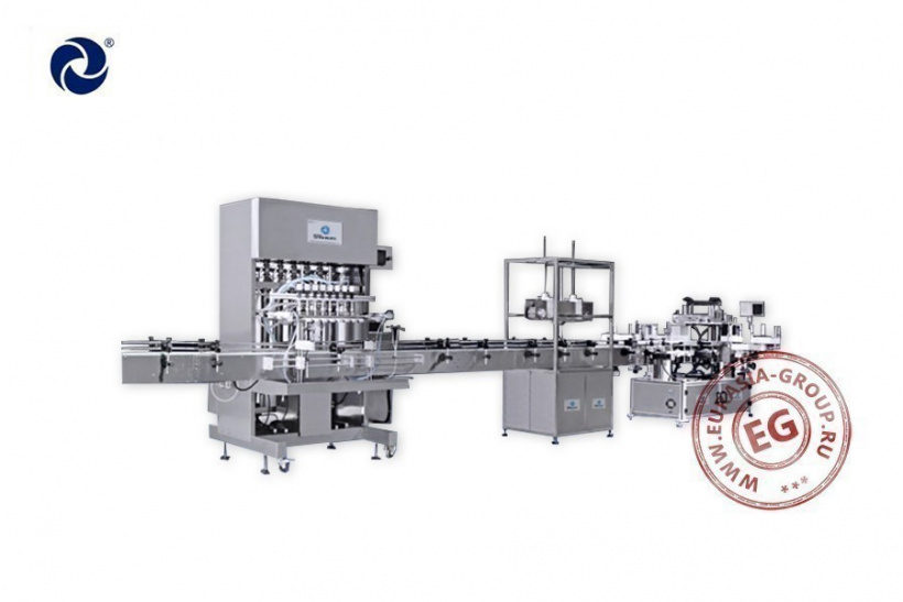 Линия для розлива жидкостей с восемью дозирующими головками TVF-QZ
