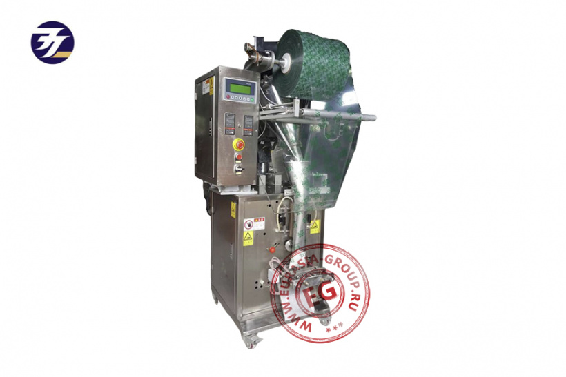 Станок для фасовки и упаковки сыпучих продуктов в 4-х шовный саше пакет ZT-38K