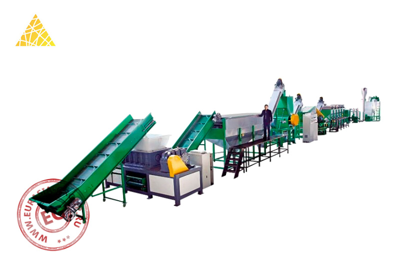 Линия для мойки твердых пластиковых отходов PP, HDPE MPB-1000