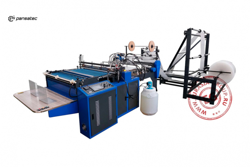 Машина для производства пакетов из воздушно-пузырьковой пленки, (2-шовные пакеты) PTZD-S2-800