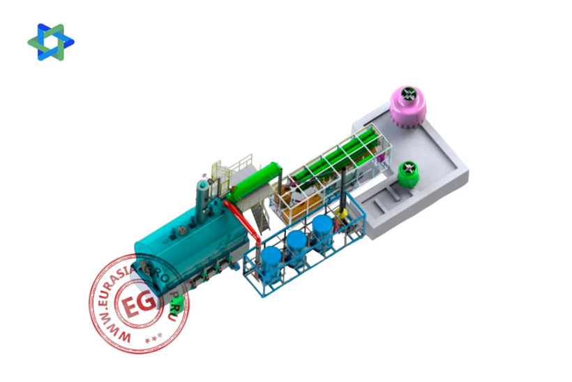 Полуавтоматическая пиролизная установка LL-2800X6600
