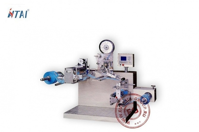Автомат для нанесения этикеток-клапанов на упаковки влажных салфеток CD-100-2FG