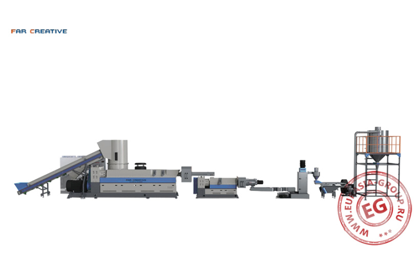 Линия для переработки пластиковых отходов в гранулы FC-SJP-120-115