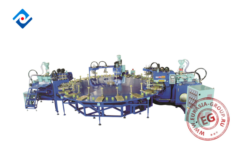 Многоцветный карусельный станок для производства обуви из ЭВА (EVA) KM-220S2C