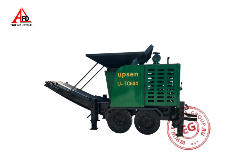 Мобильная дробилка на резиновых колесах U-TC604
