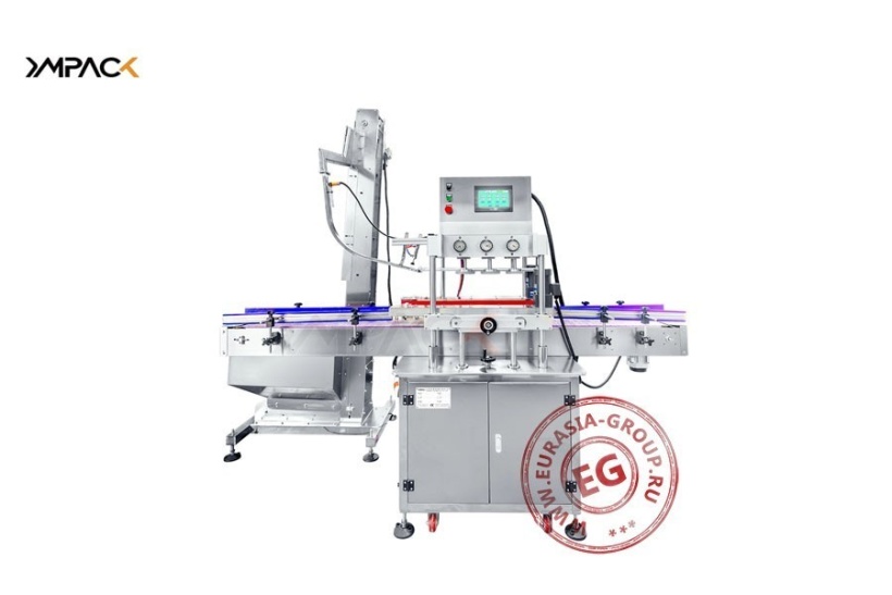 Автоматическая укупорочная машина с механизмом подачи крышек элеваторного типа CM300