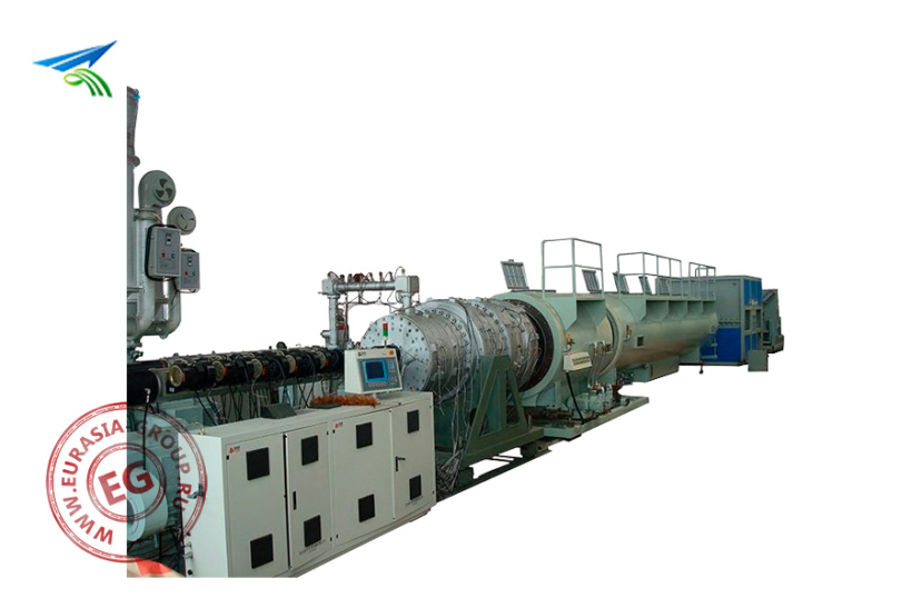 Экструзионная линия для производства труб из HDPE и PP SJGF1200